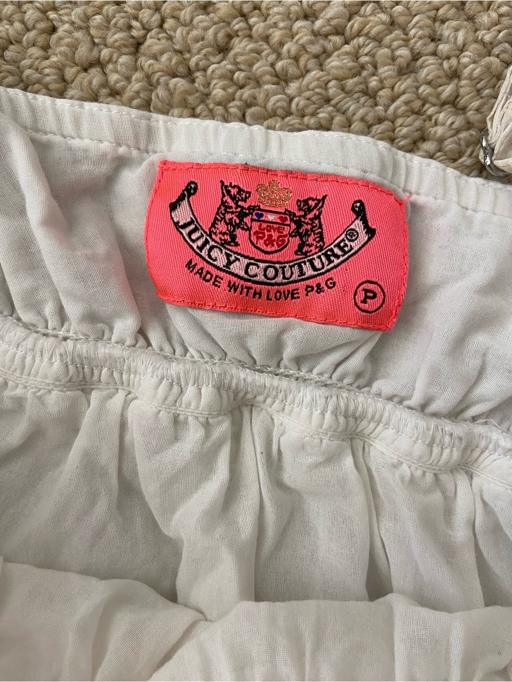 Juicy Couture White Tiered Eyelet Cotton Babydoll Dress - Picture 2 of 4